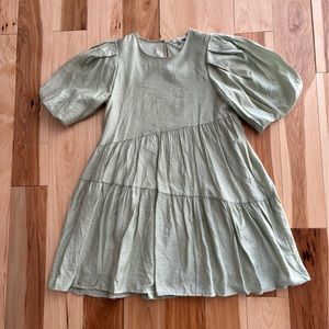 Puff Sleeve Mini Dress